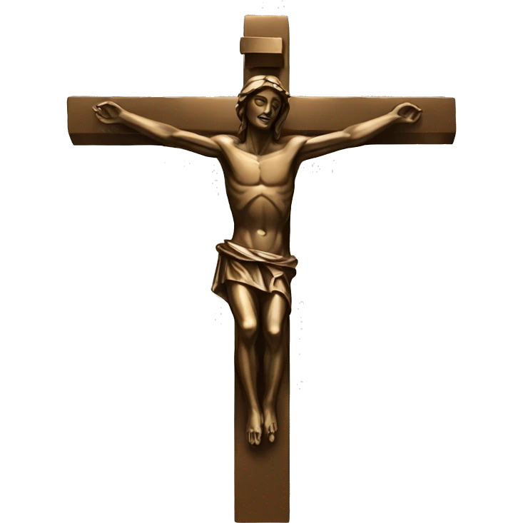 bronze crucifix statue emoji