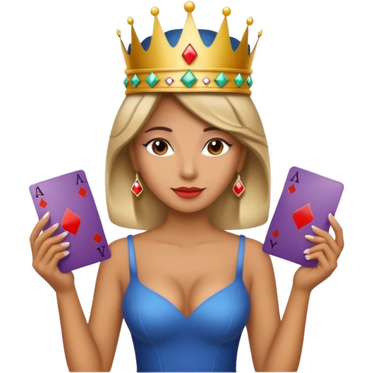 gambling queen emoji