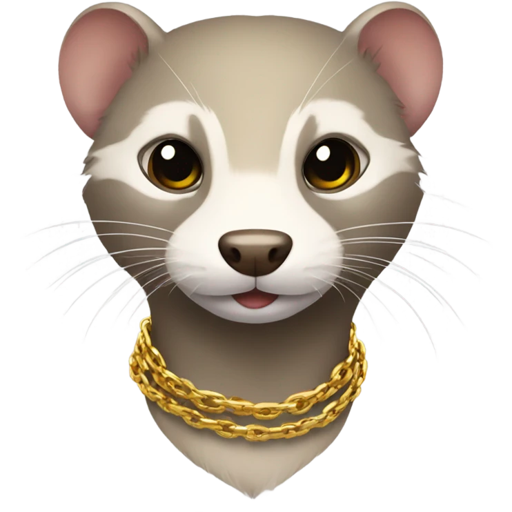 Ferret with gold chains emoji