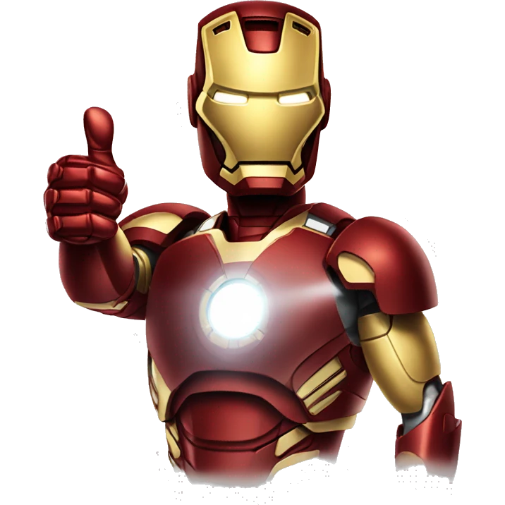 Iron man doing thumbs up emoji