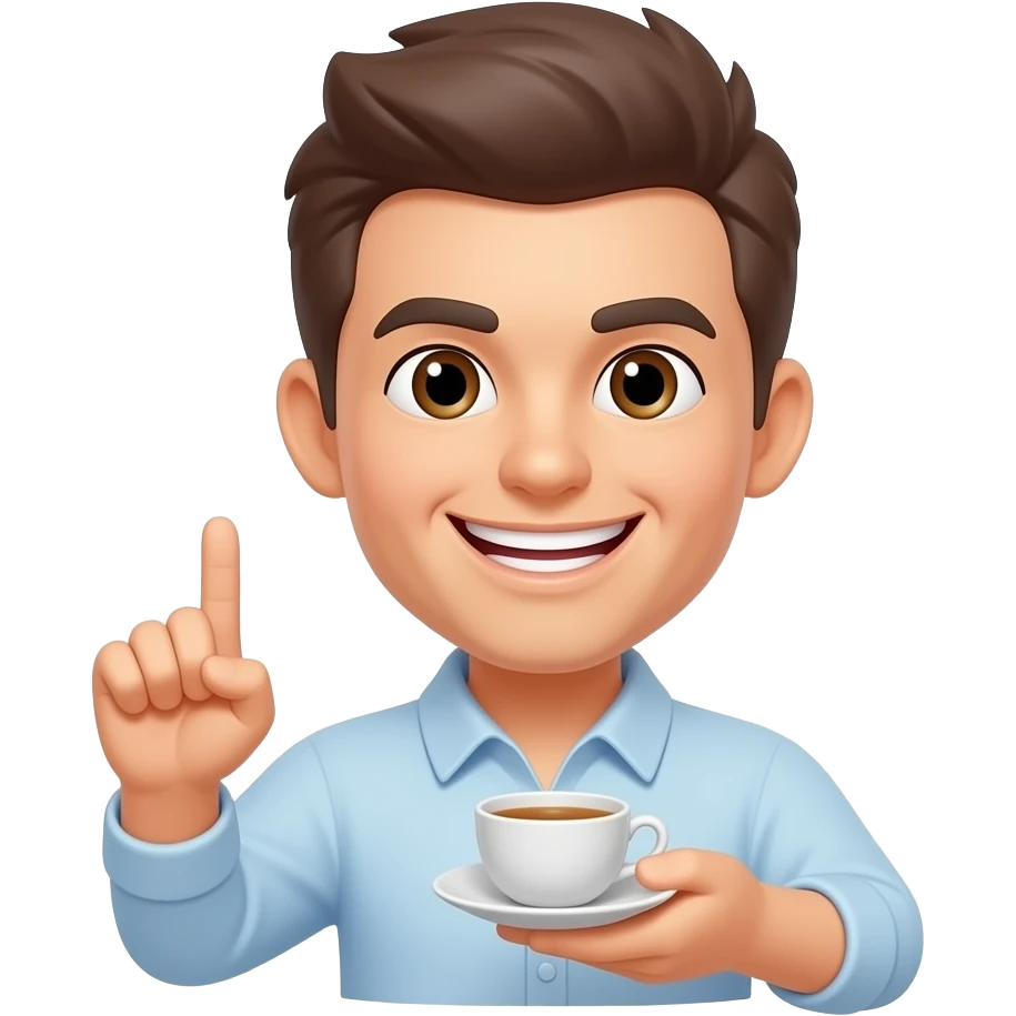 😌🤏 emoji style, smirking face with hand doing finger snap (clock that tea gesture), clean, minimal, transparent backgroun emoji