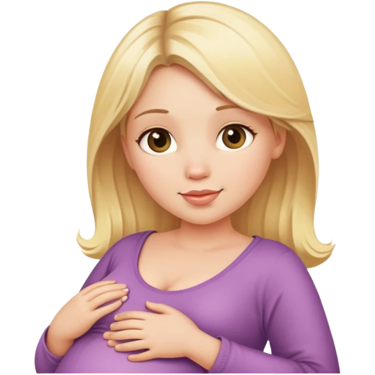pregnant blonde girl  emoji