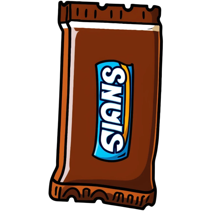 Snickers chocolate bar emoji
