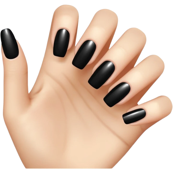 Black Painted nails  emoji