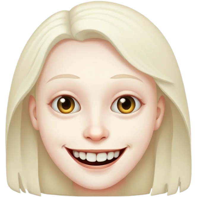 person with creepy smile emoji