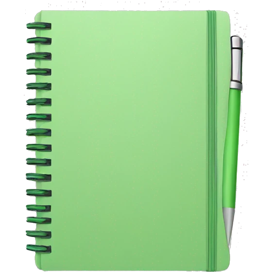 light green notebook emoji