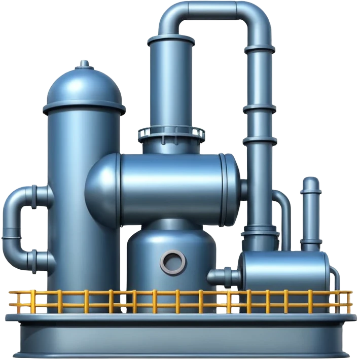 oil pumping station steel shiny emoji