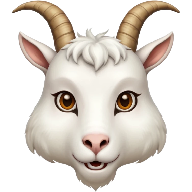 Goat face with horn emoji
