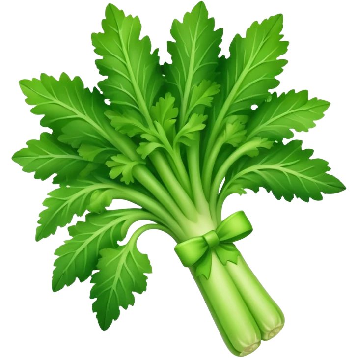 Celery with a bow emoji
