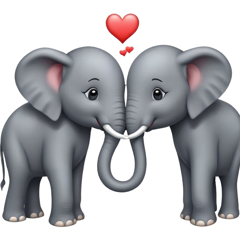 Elephants kissing emoji