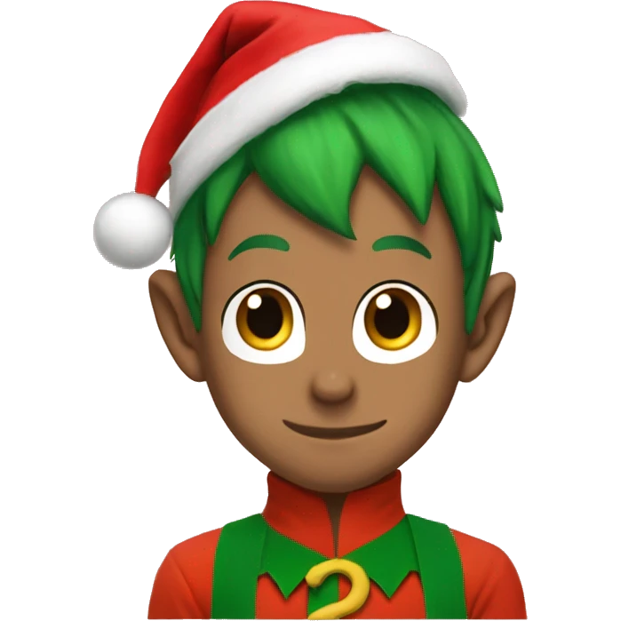 Goku dressed as elf on the shelf emoji
