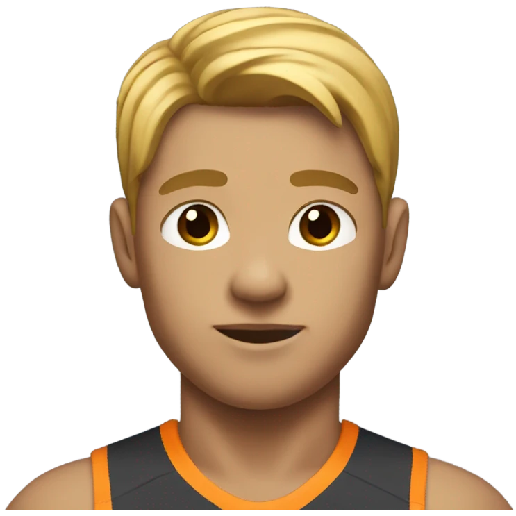 An athletic individual with a defined upper body and subtle natural features emoji