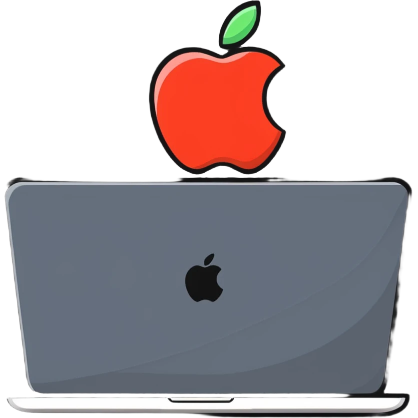 face on an Apple laptop emoji