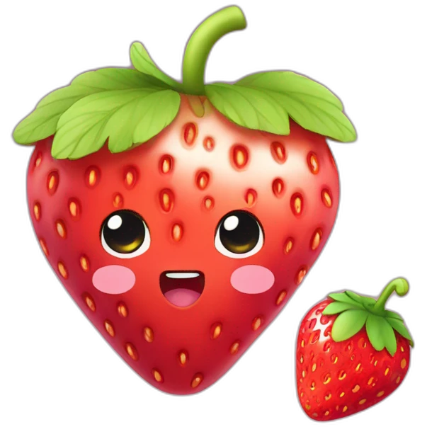 kawaii strawberry emoji