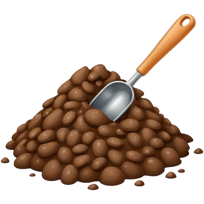 Poop with a scoop emoji
