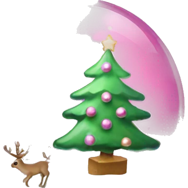 Snowglobe pink Christmas  emoji