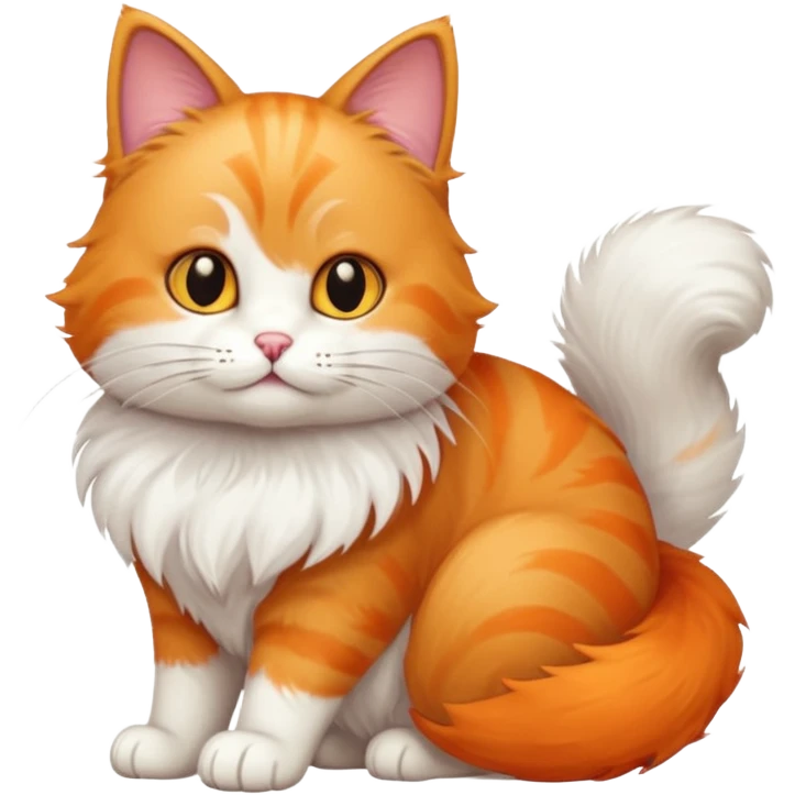 Cat with Fluffy Tails emoji