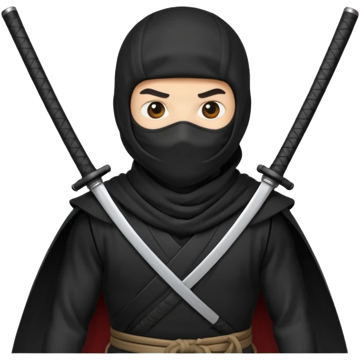 Emoji de ninja capa blanca y la espada  emoji