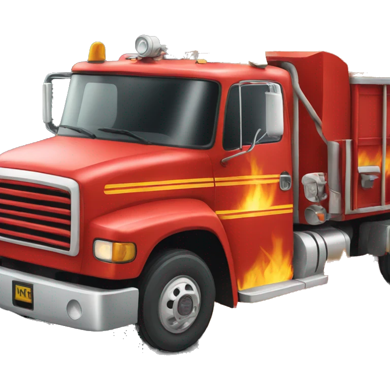 fire on truck emoji