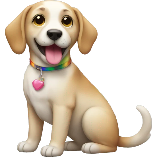 dog with rainbow  emoji
