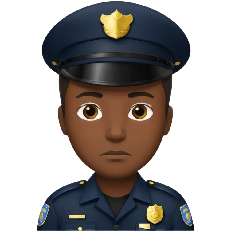 police with black unfiorm emoji