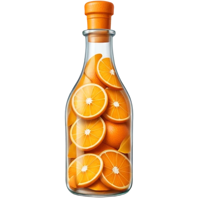 a bottle made of orange peel emoji
