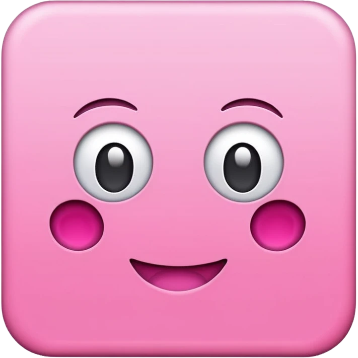 simple pink square paper emoji