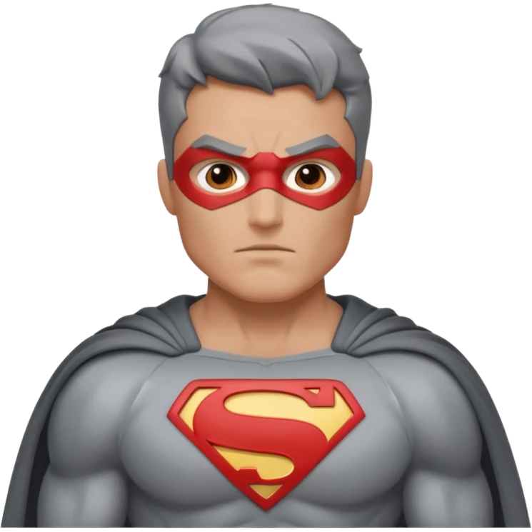 Gray superhero. make sure no logo in chest  emoji