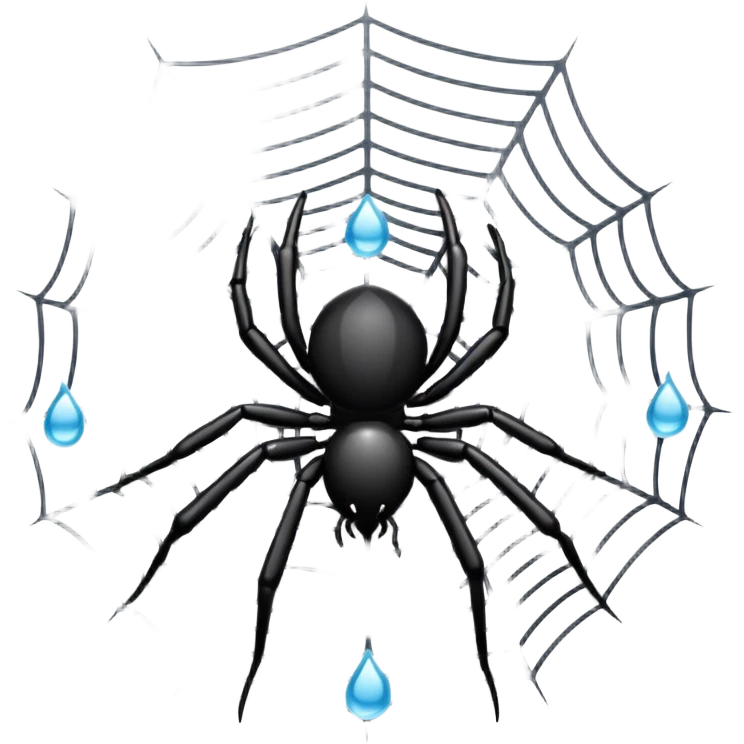 cute black spider web emoji