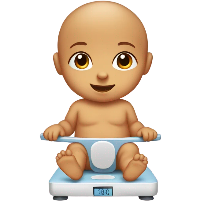 a baby on a scale emoji