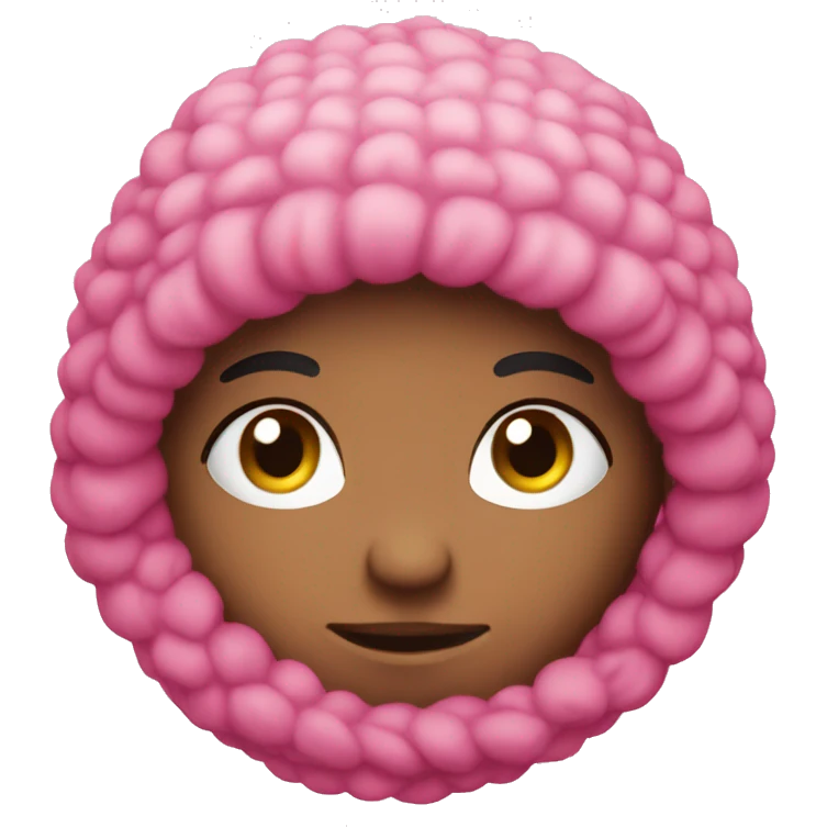 Pink cozy Christmas emoji