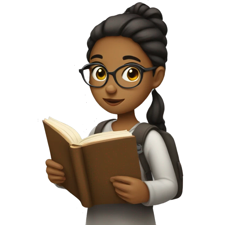 girl readin book emoji