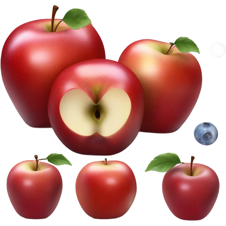 Apple and blueberry emoji