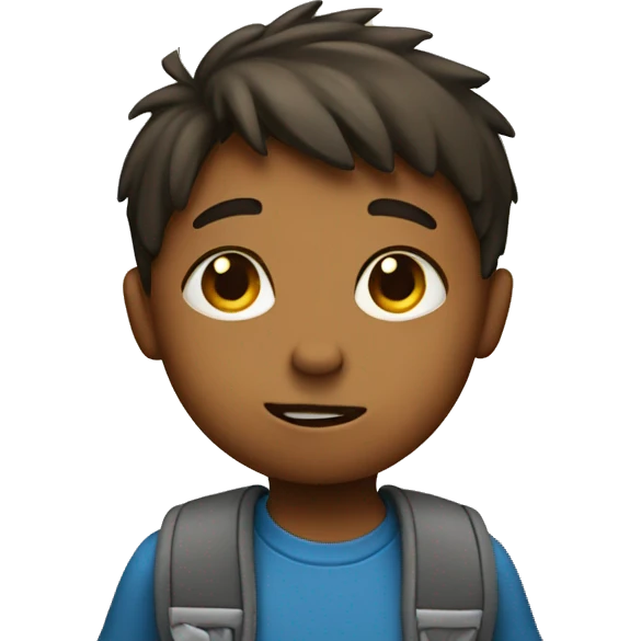 child shrugs his shoulders and spreads his arms  emoji