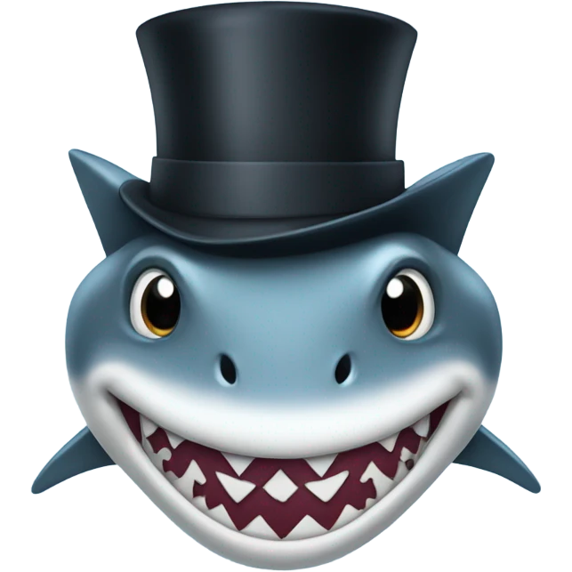 shark with tophat emoji