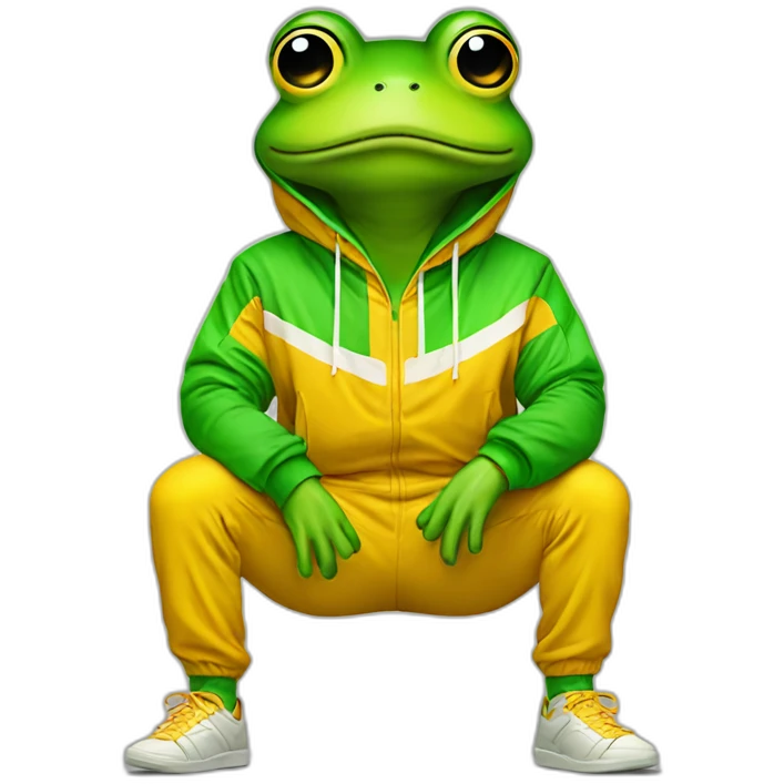frog in 80s tracksuit emoji