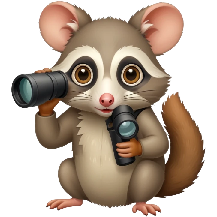 Possum with binoculars  emoji