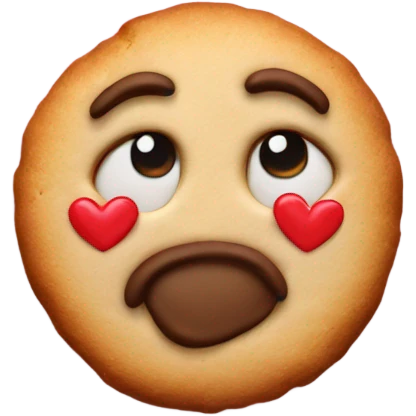valentine cookie emoji