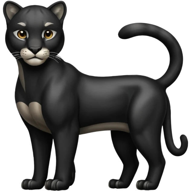 Cute black puma emoji