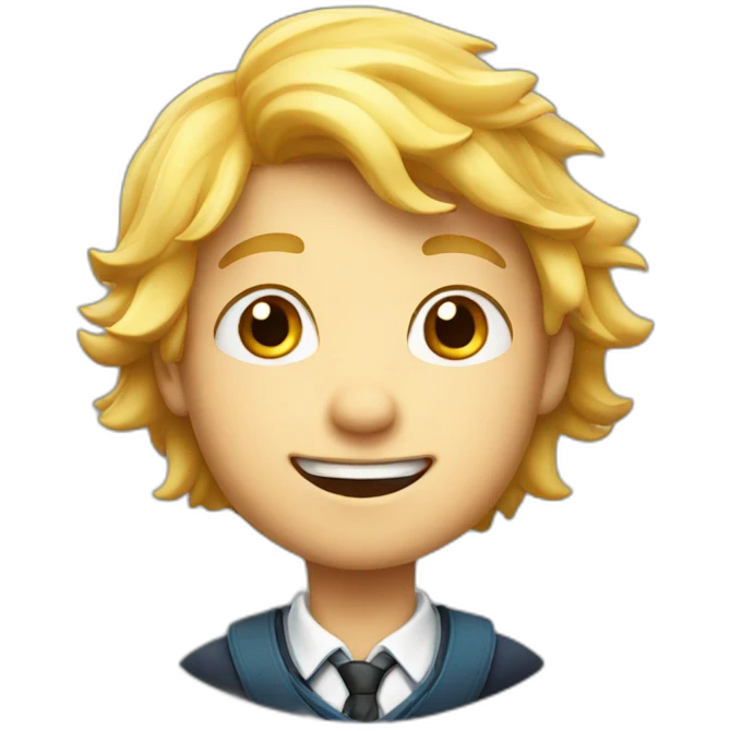 Star cartoon character schoolboy emoji