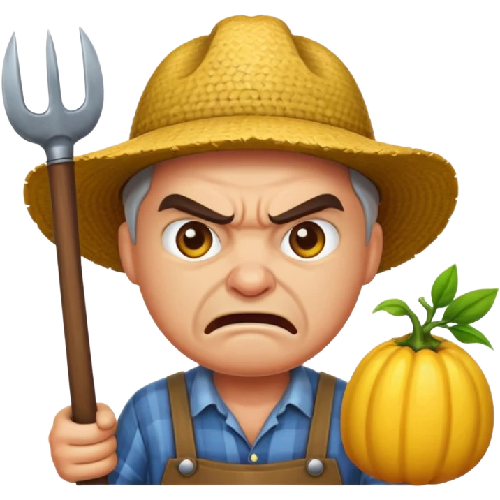 angry farmer  emoji