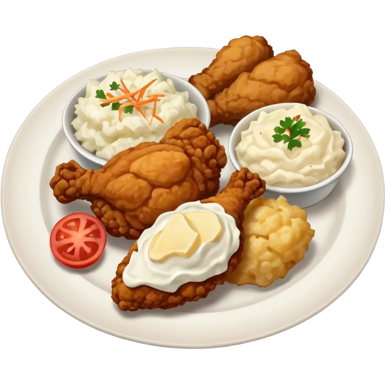 Fried chicken plate emoji