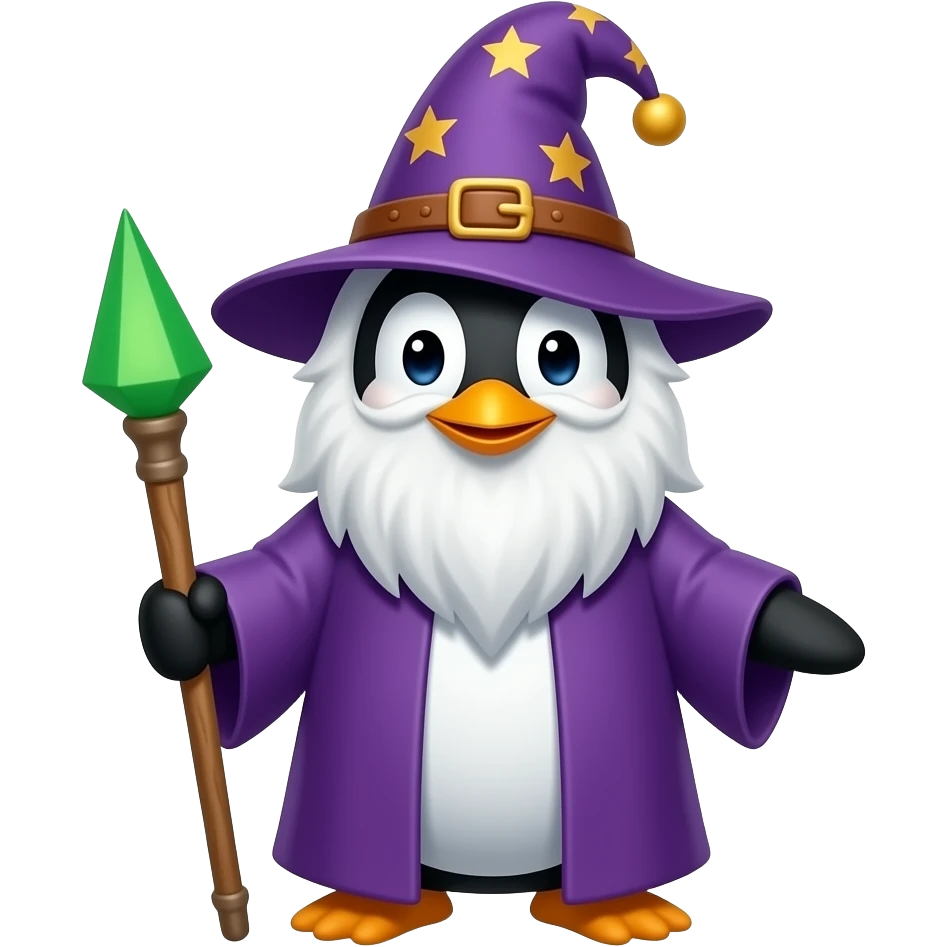 Penguin Wizard emoji