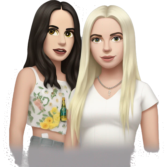 lana del rey and billie eilish together coachella emoji