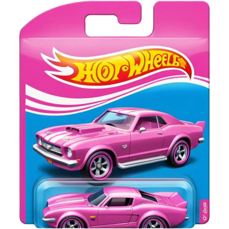 Машинка HotWheels розового цвета в классической упаковке HotWheels. emoji