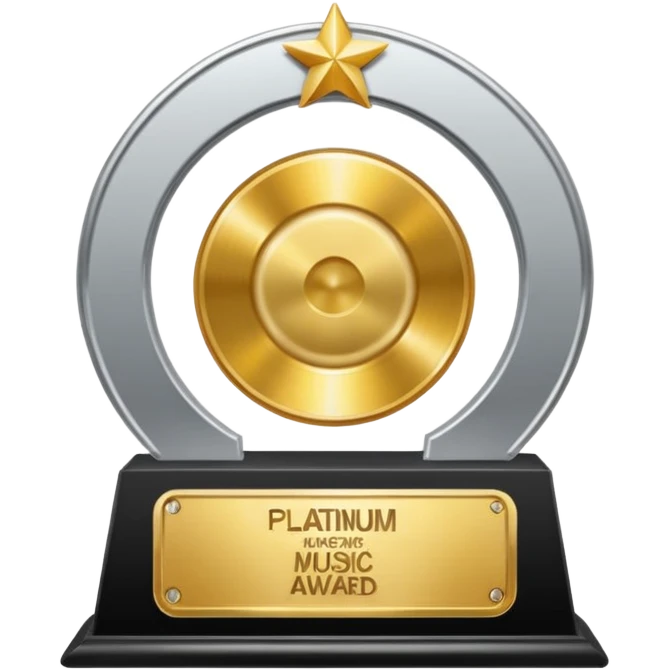 A platinum music award plaque emoji