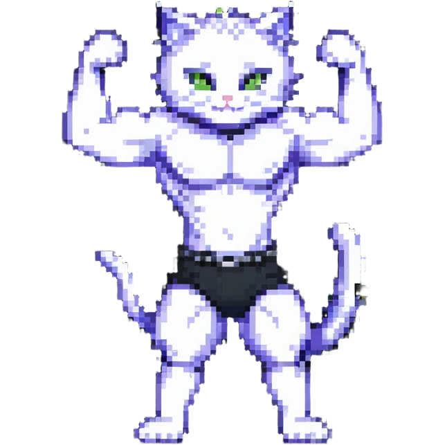 flexing cat boy emoji