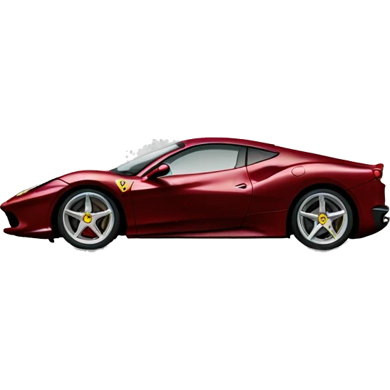 Burgundy Ferrari car emoji