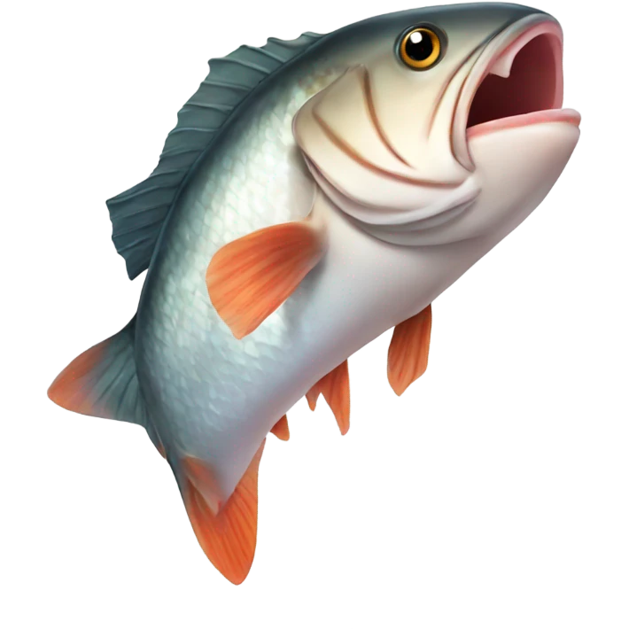 Fish with big meat emoji