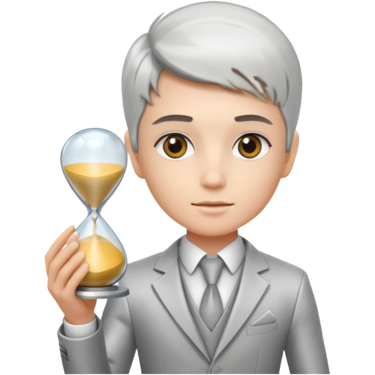 future Explorer with futuristic sandglass emoji